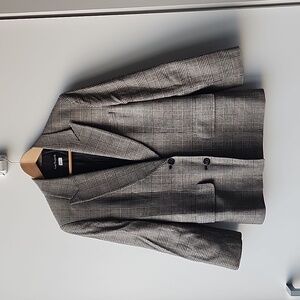 Vintage Anne Klein II Check Classic Boyfriend Style Blazer Jacket